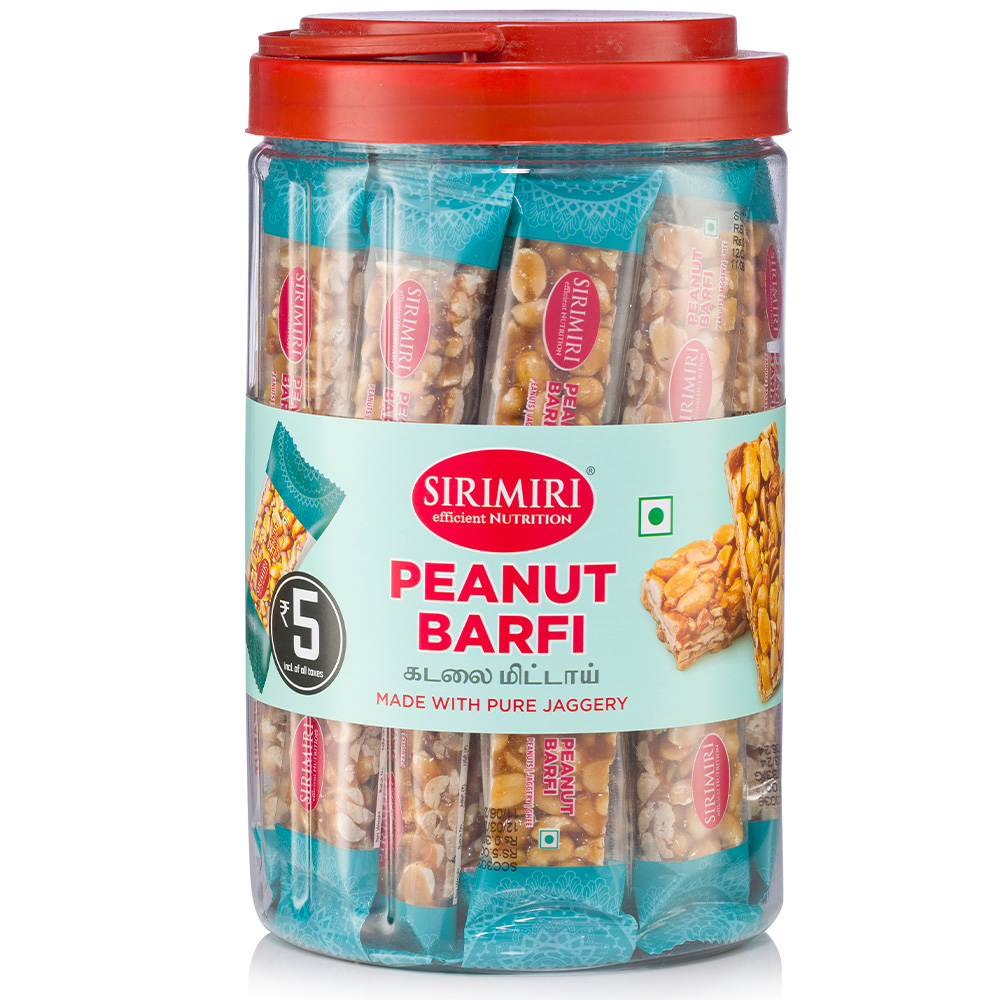 Peanut Barfi (15g each) - Jar of 50
