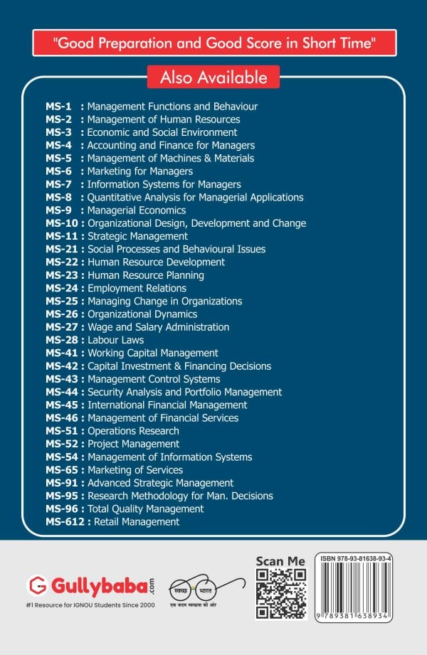 IGNOU MS-26 - Organizational Dynamics, Latest Help Book Edition
