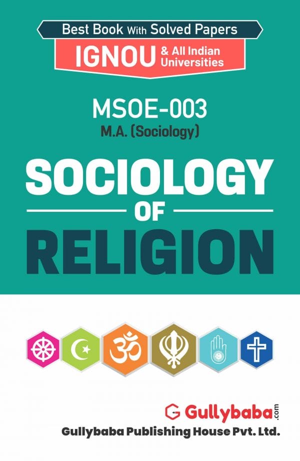 IGNOU MSOE-03 - Sociology of Religion, Latest Help Book Edition