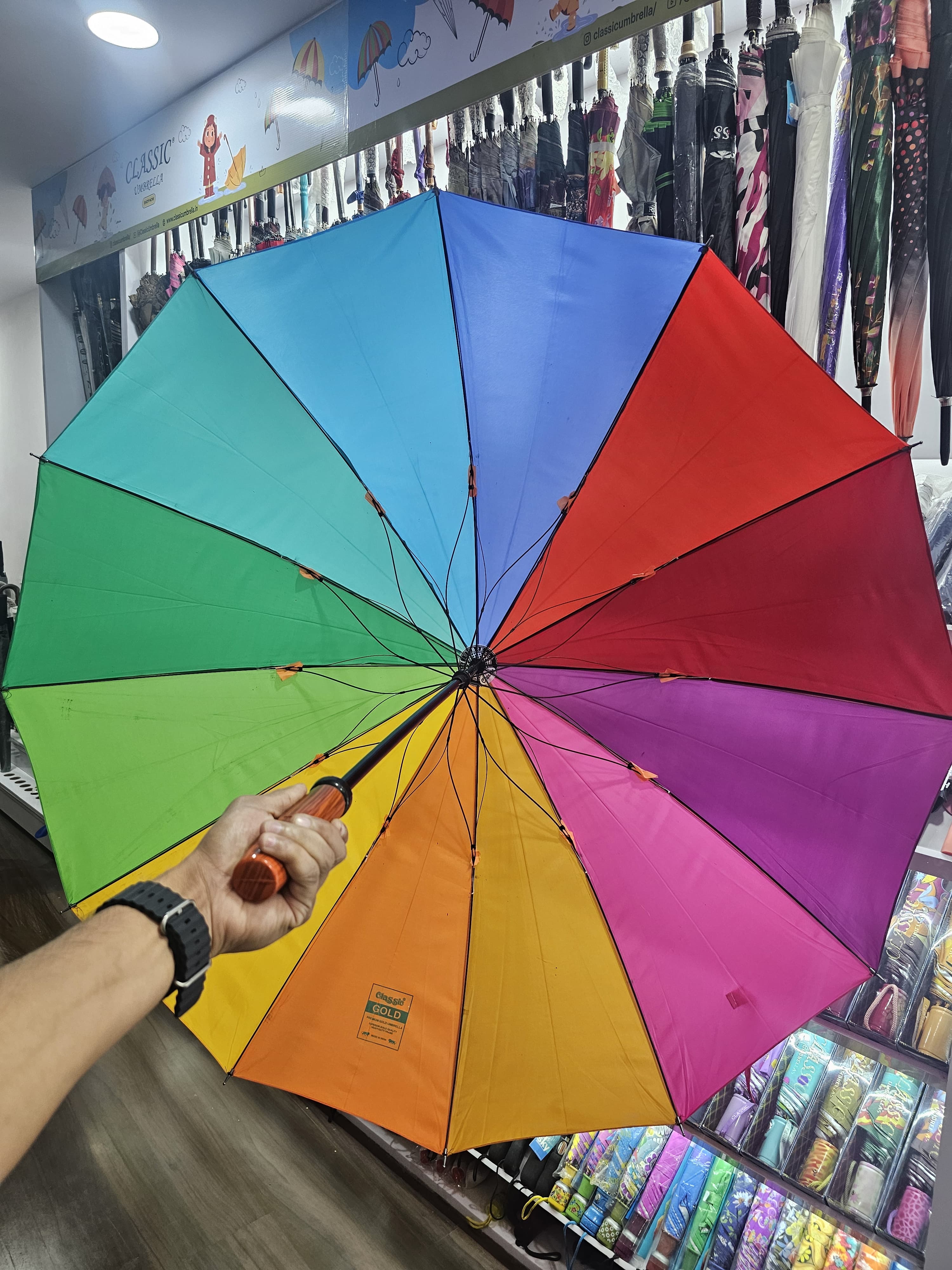 30inch Zed Multi Rainbow Umbrella | (Pack of 6pcs) | INR 280/piece