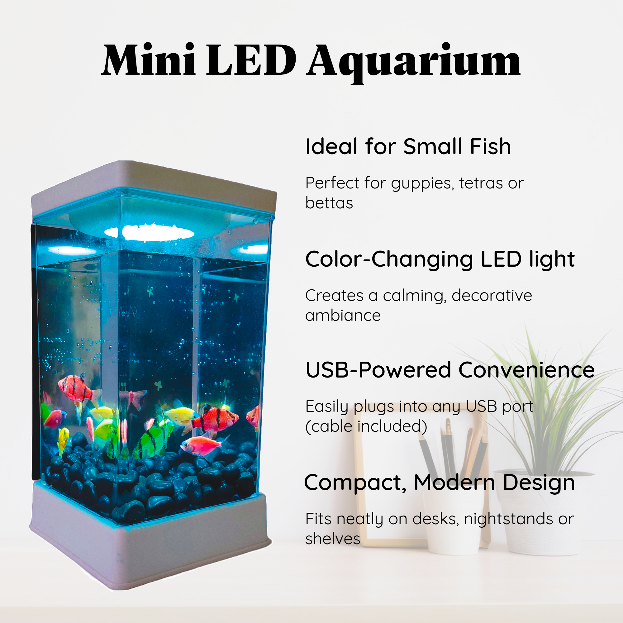 Multi-Color LED Light Small Fish Tank