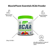 MusclePharm Essentials BCAA Powder - 30 Servings (Fruit Punch)
