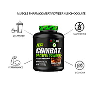 MusclePharm Combat Protein Powder, Chocolate Milk Flavor 6.2lbs MusclePharm Combat Protein Powder, Chocolate Milk Flavor 6.2lbs
