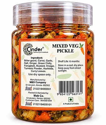 CINDER MIXED VEG PICKLE 180G CINDER MIXED VEG PICKLE 180G