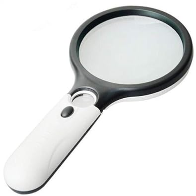 Magnifying Glass with 3 LED Lights - Dual Lenses for Reading & Jewelry Inspection Magnifying Glass with 3 LED Lights - Dual Lenses for Reading & Jewelry Inspection