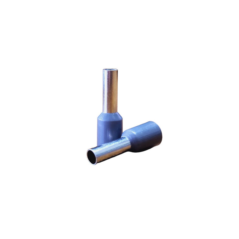 Ferrule Copper Crimp Connector - Insulated Cord Pin End Terminall Blue for 2.5 sq mm (10 nos)