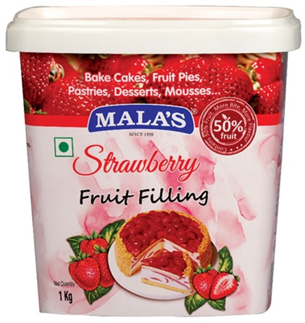 Mala's Strawberry Fruit Filling 1 Kg Mala's Strawberry Fruit Filling 1 Kg