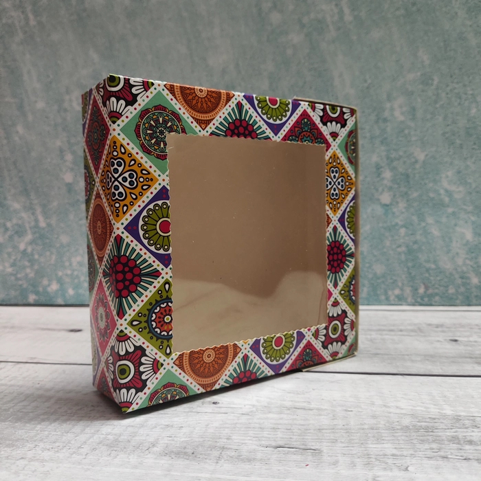 Mandala 4 Brownie/Cookie Box - 6*6*1.75 Mandala 4 Brownie/Cookie Box - 6*6*1.75