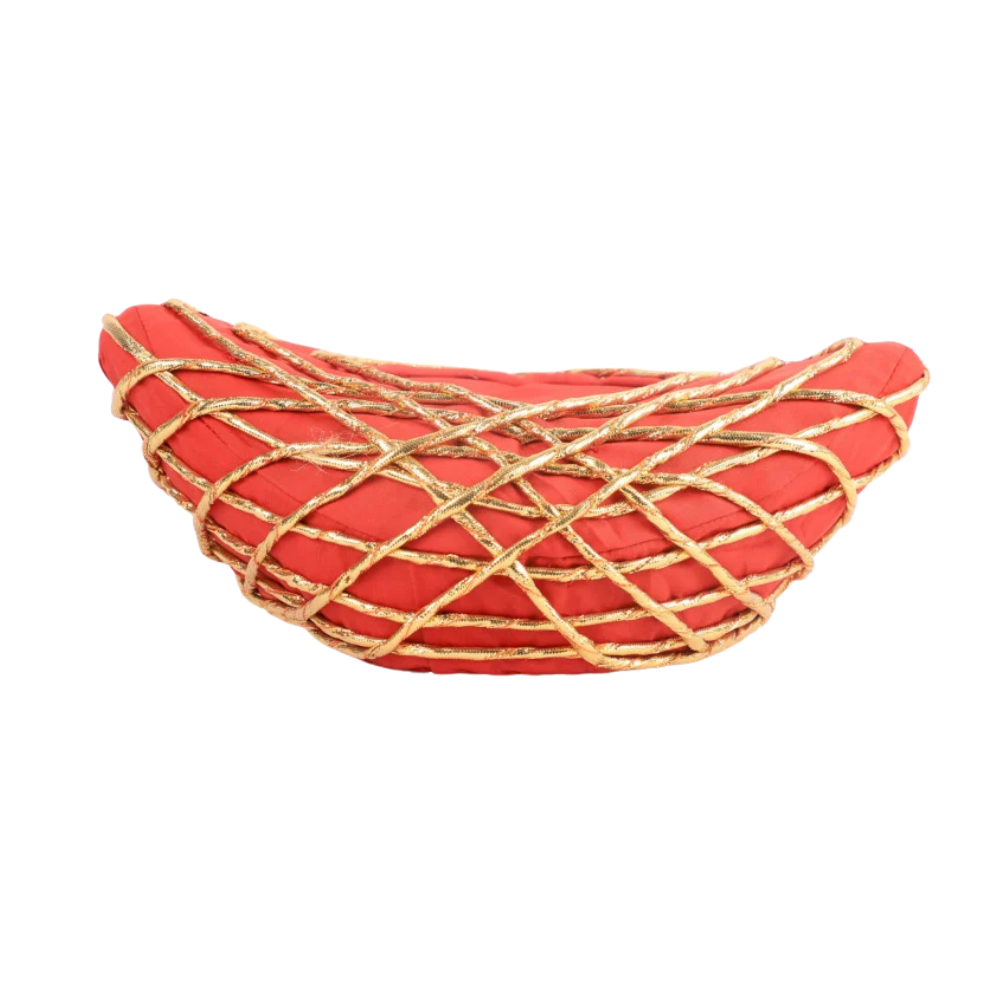Maratha Safa Pagdi in Red & Golden Color Maratha Safa Pagdi in Red & Golden Color