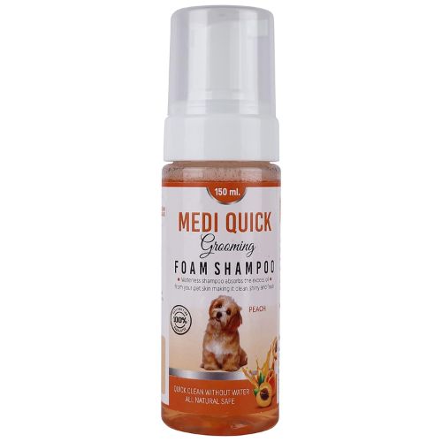 Medi Quick Grooming Foam Shampoo โ Peach Formula for Instant Clean and Care Medi Quick Grooming Foam Shampoo โ Peach Formula for Instant Clean and Care