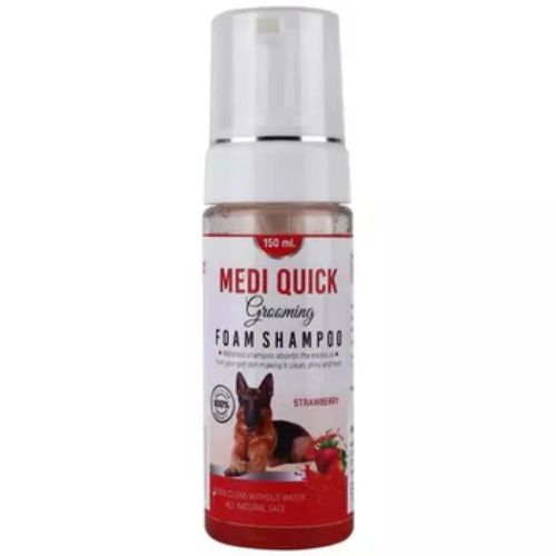 Medi Quick Grooming Foam Shampoo โ Strawberry Formula for Instant Clean and Care Medi Quick Grooming Foam Shampoo โ Strawberry Formula for Instant Clean and Care