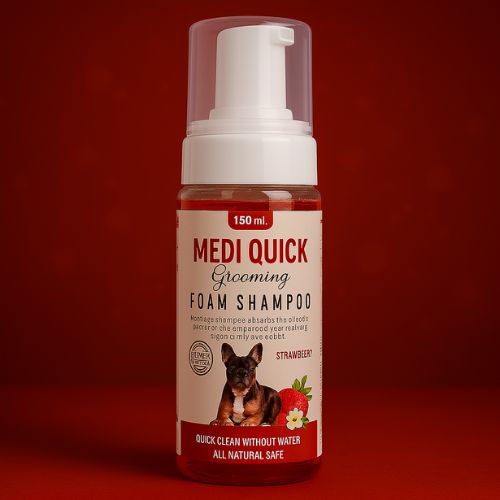 Medi Quick Grooming Foam Shampoo โ Strawberry Formula for Instant Clean and Care Medi Quick Grooming Foam Shampoo โ Strawberry Formula for Instant Clean and Care