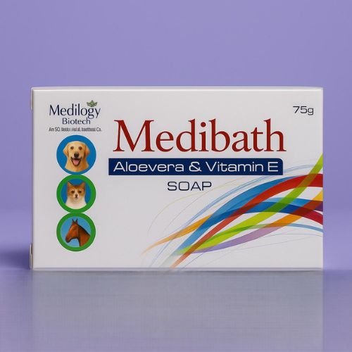 MediBath Medicated Pet Soap – Gentle Skin Cleansing for Dogs & Cats (75g)