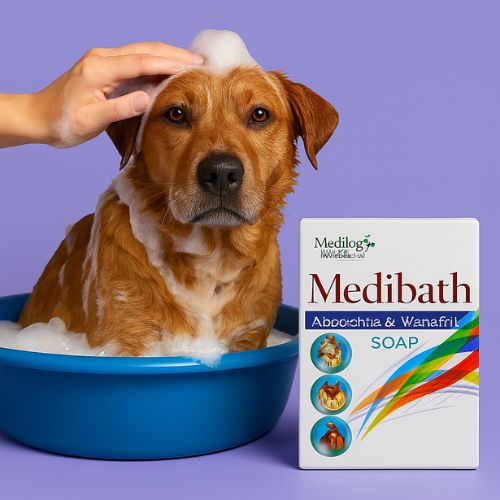 MediBath Medicated Pet Soap – Gentle Skin Cleansing for Dogs & Cats (75g)