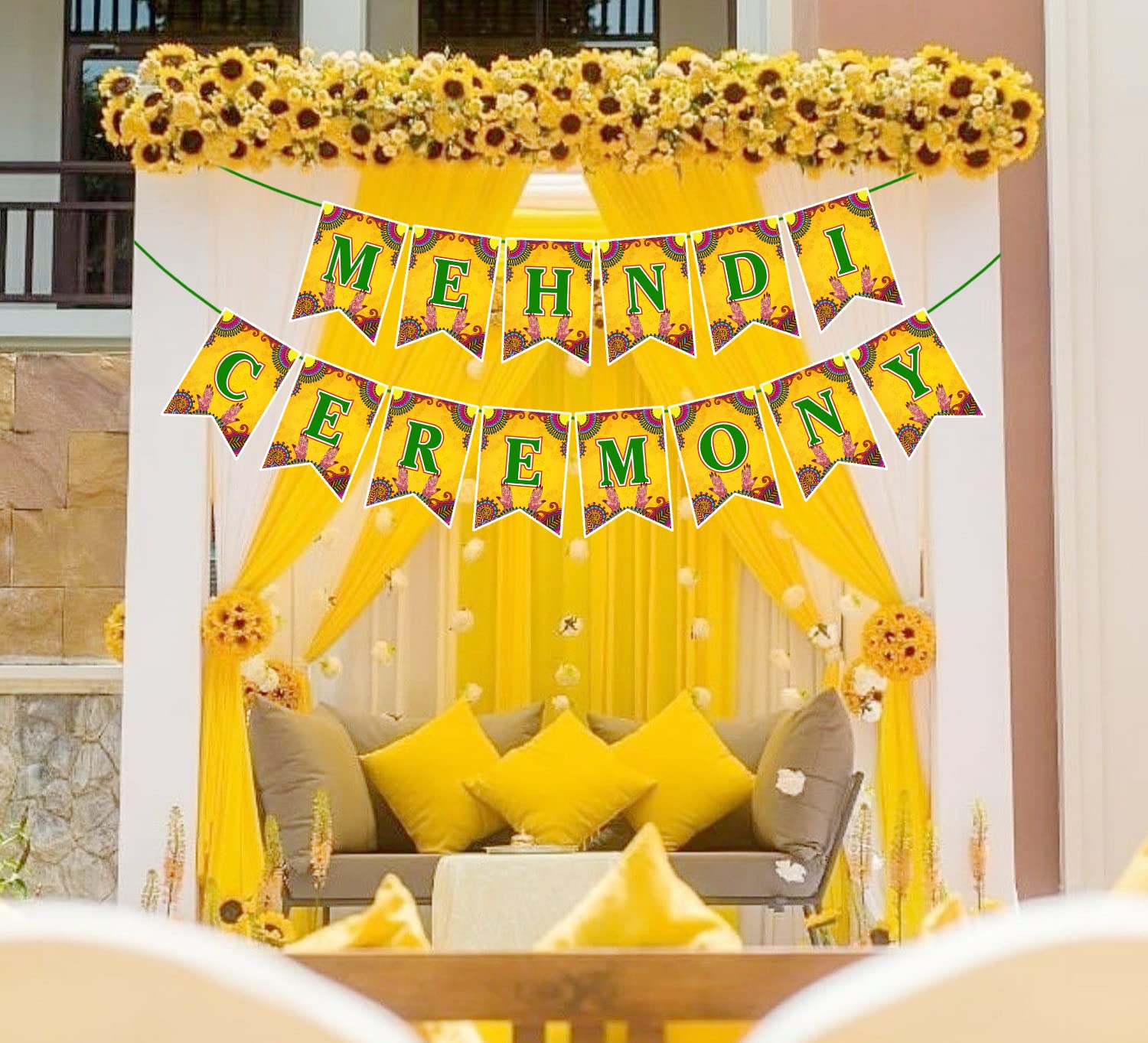 Mehendi Ceremony Banner | Pack of 1 Set Mehendi Ceremony Banner | Pack of 1 Set