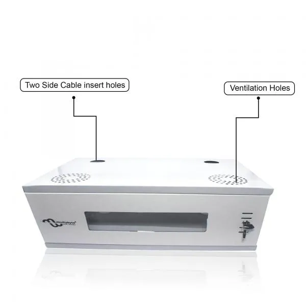 CCTV Foldable Wall Mount Rack ,Network/Server/DVR/NVR Storage Metal Cabinet with Lock & Glass Door