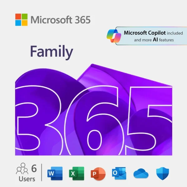 Microsoft 365 Family – 6 Users, 6TB Cloud – 12-Month Subscription (Email Delivery) Microsoft 365 Family – 6 Users, 6TB Cloud – 12-Month Subscription (Email Delivery)