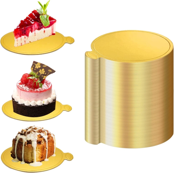 Mini Cake Gold Base 3.5 Inch Mini Cake Gold Base 3.5 Inch