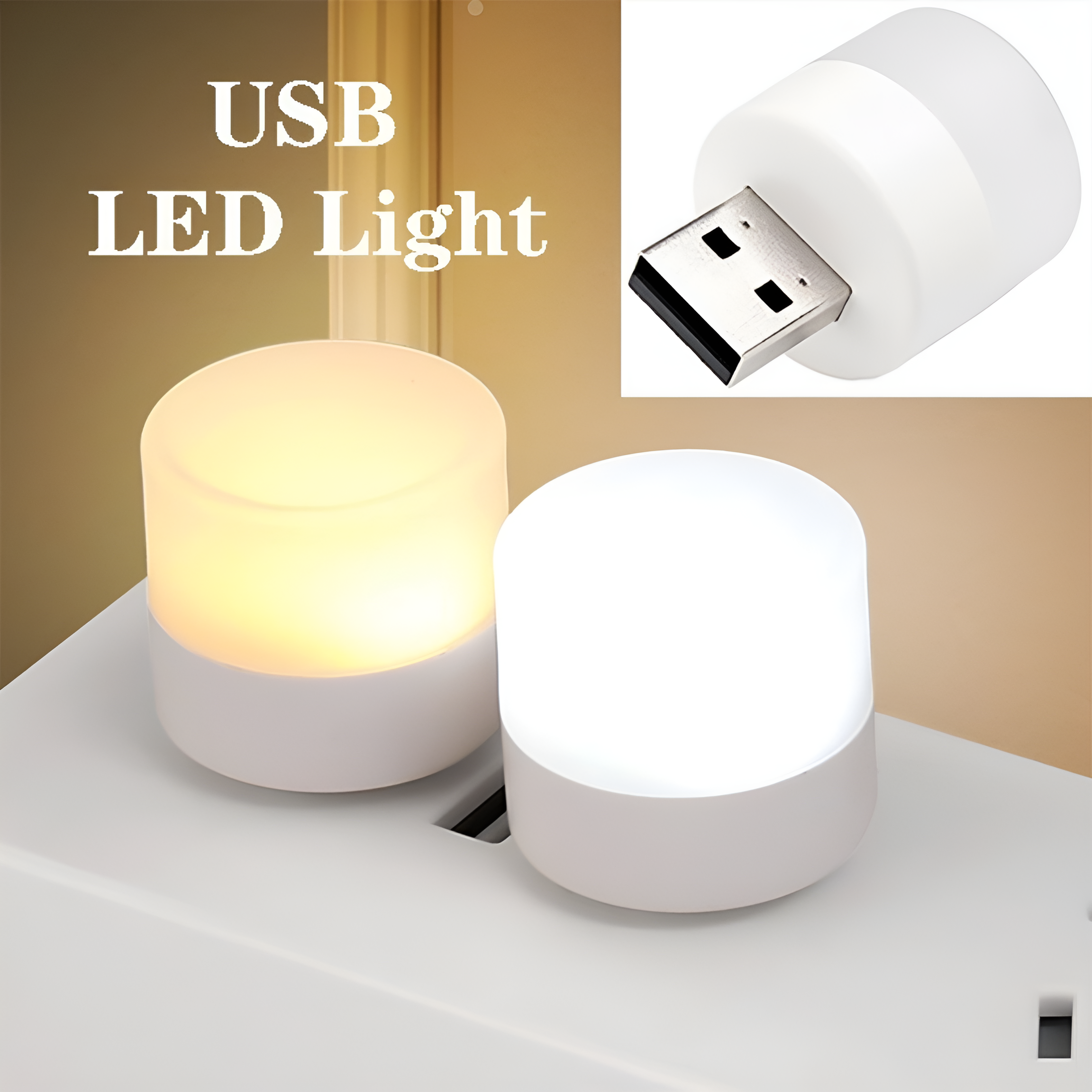 Mini USB LED Light Flexible & Portable USB Ambient Night Light Bulb for Bedroom, Bathroom, Kitchen & Car (White) Mini USB LED Light Flexible & Portable USB Ambient Night Light Bulb for Bedroom, Bathroom, Kitchen & Car (White)