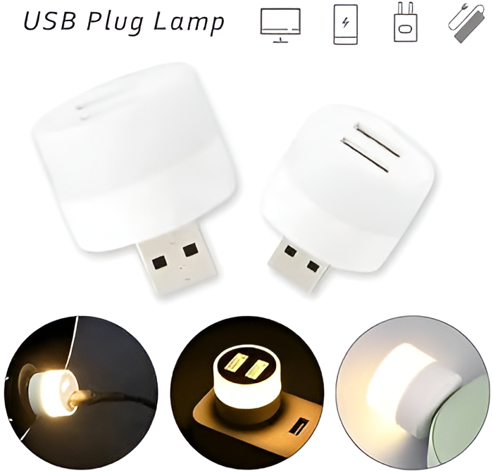 Mini USB LED Light Flexible & Portable USB Ambient Night Light Bulb for Bedroom, Bathroom, Kitchen & Car (White) Mini USB LED Light Flexible & Portable USB Ambient Night Light Bulb for Bedroom, Bathroom, Kitchen & Car (White)
