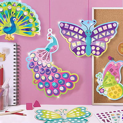 Mirror Mosaic Butterfly & Peacock