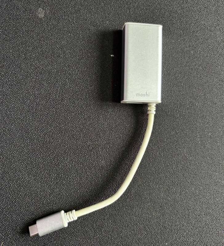 USB-C to Gigabit Ethernet Adapter with Passthrough USB A