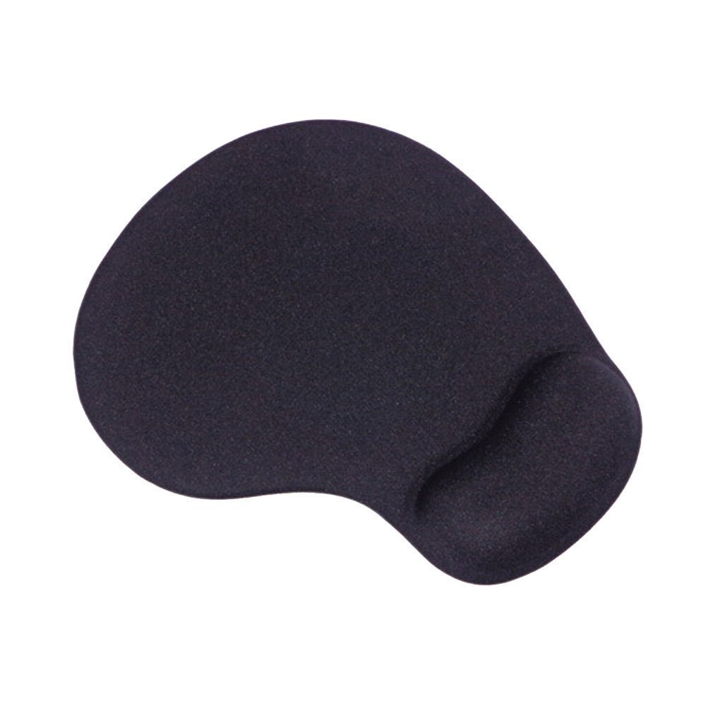 Mouse Pad with Comfortable Wrist Rest Support and Lycra Cloth for Easy Pain Relief, Durable and Washable, Classic ( Black)