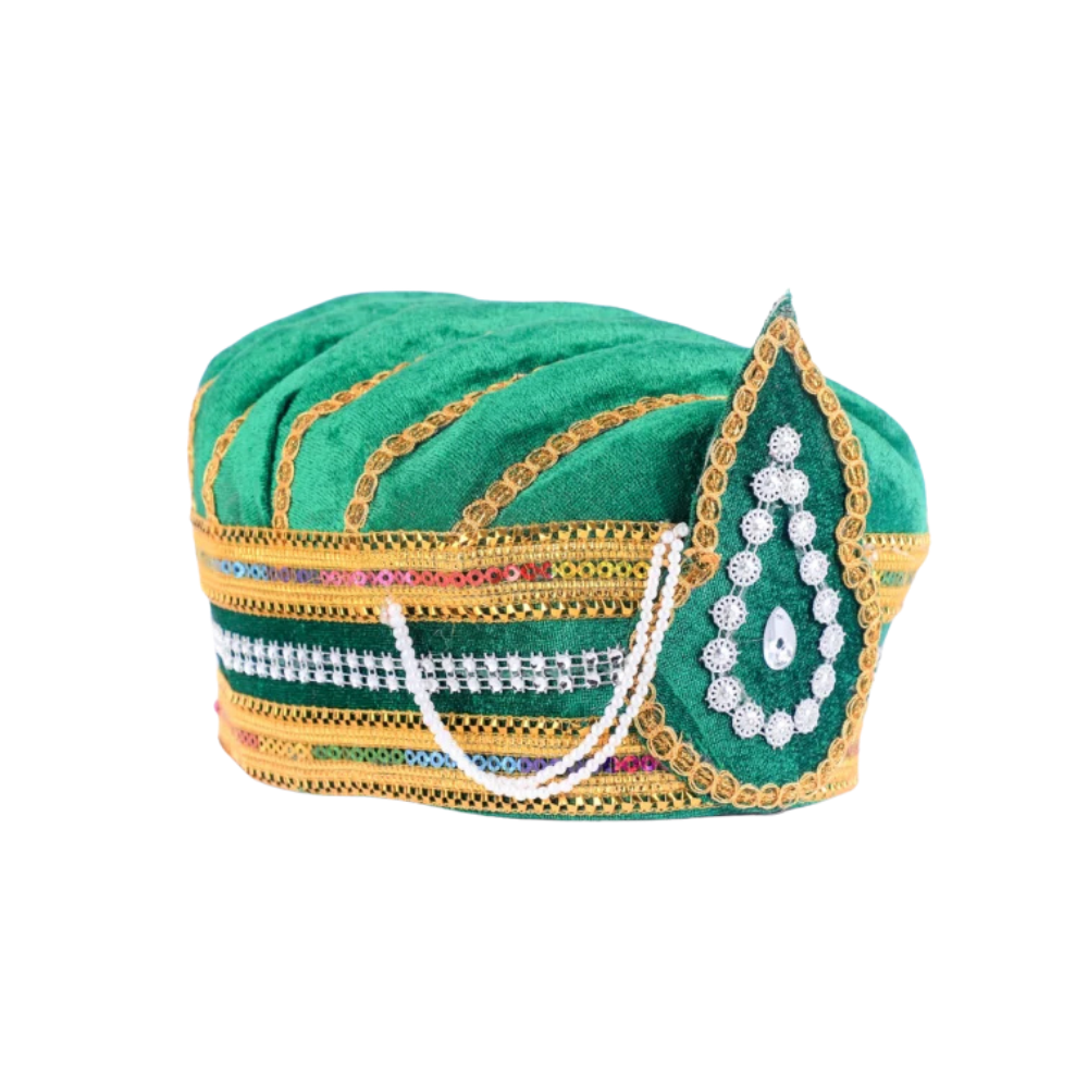 Mughal Fancy Pagdi Green Turban Mughal Fancy Pagdi Green Turban