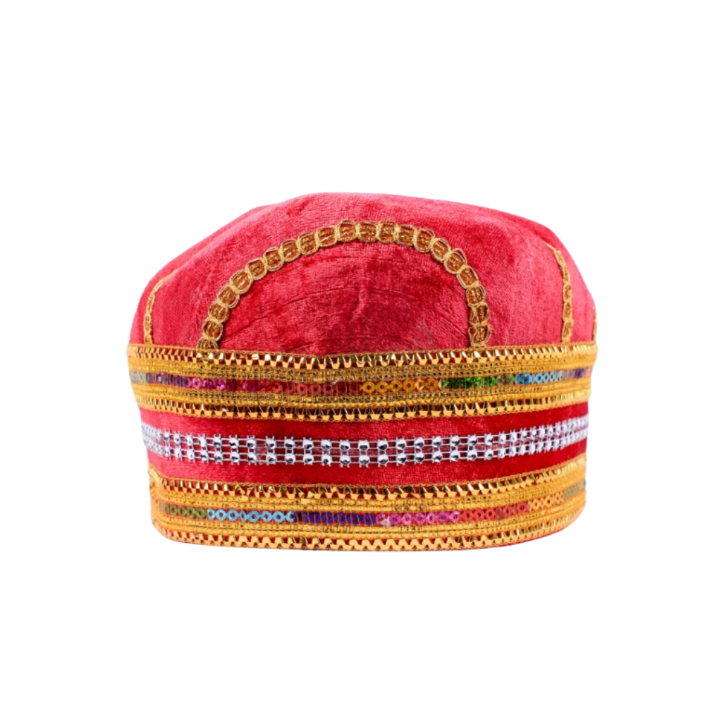 Mughal Fancy Pagdi Red Turban Mughal Fancy Pagdi Red Turban
