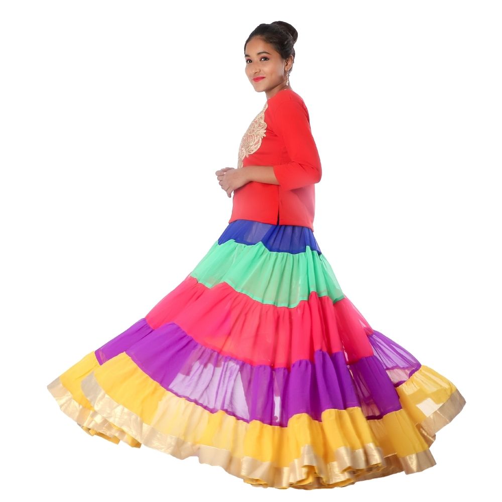 Multicolor Indo Western Fancy Dress Costume Multicolor Indo Western Fancy Dress Costume