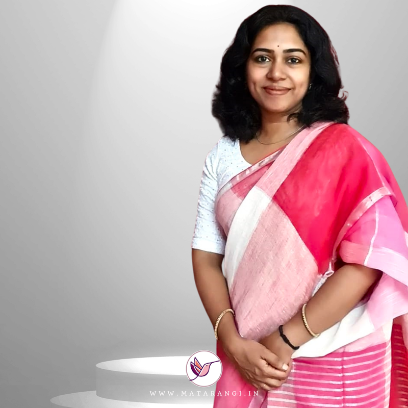 Red Multicoloured Organic Handloom Linen Saree Red Multicoloured Organic Handloom Linen Saree