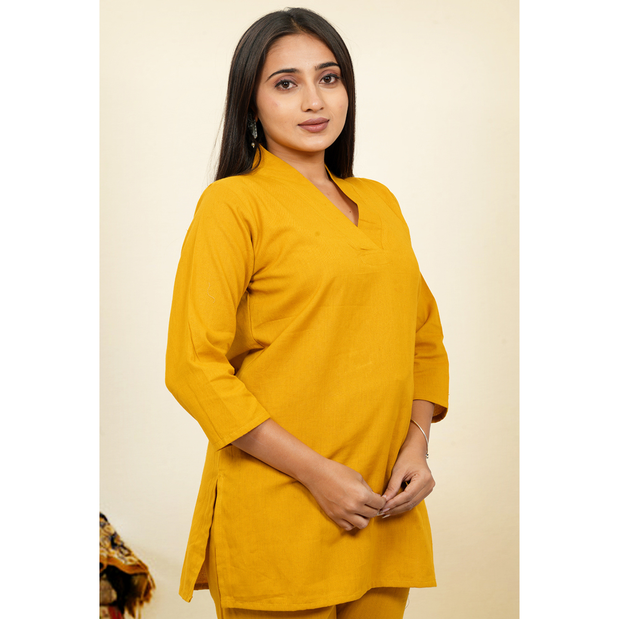 Nivaah Mustard Cotton Short Co-Ord Set Nivaah Mustard Cotton Short Co-Ord Set