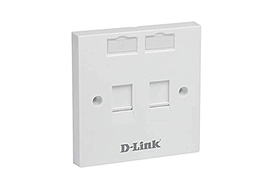 Dlink 2 Port Wallplate NFP-0WHI21
