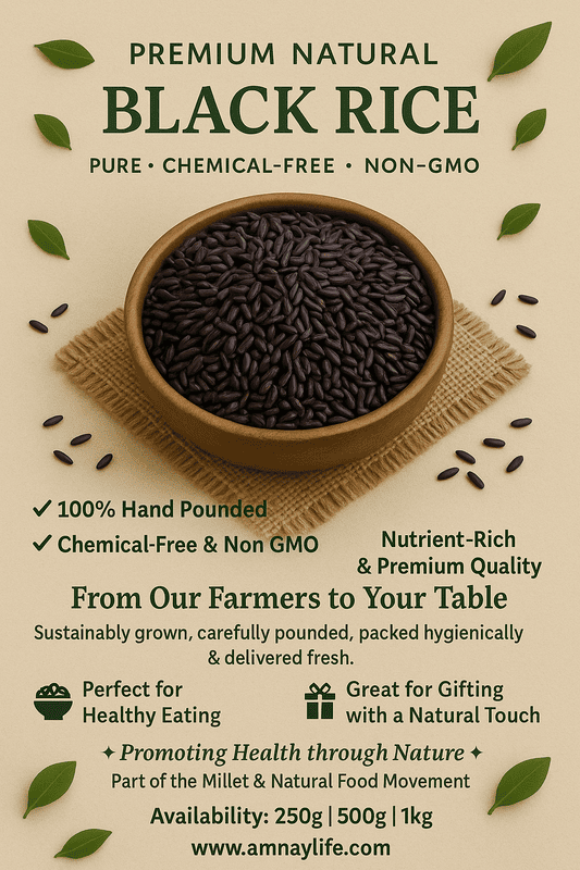 Black Rice-100% Hand Pounded (Chemical Free & Non GMO)