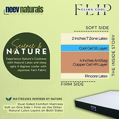 Neev Clima Cool Flip Mattress 8 Inches