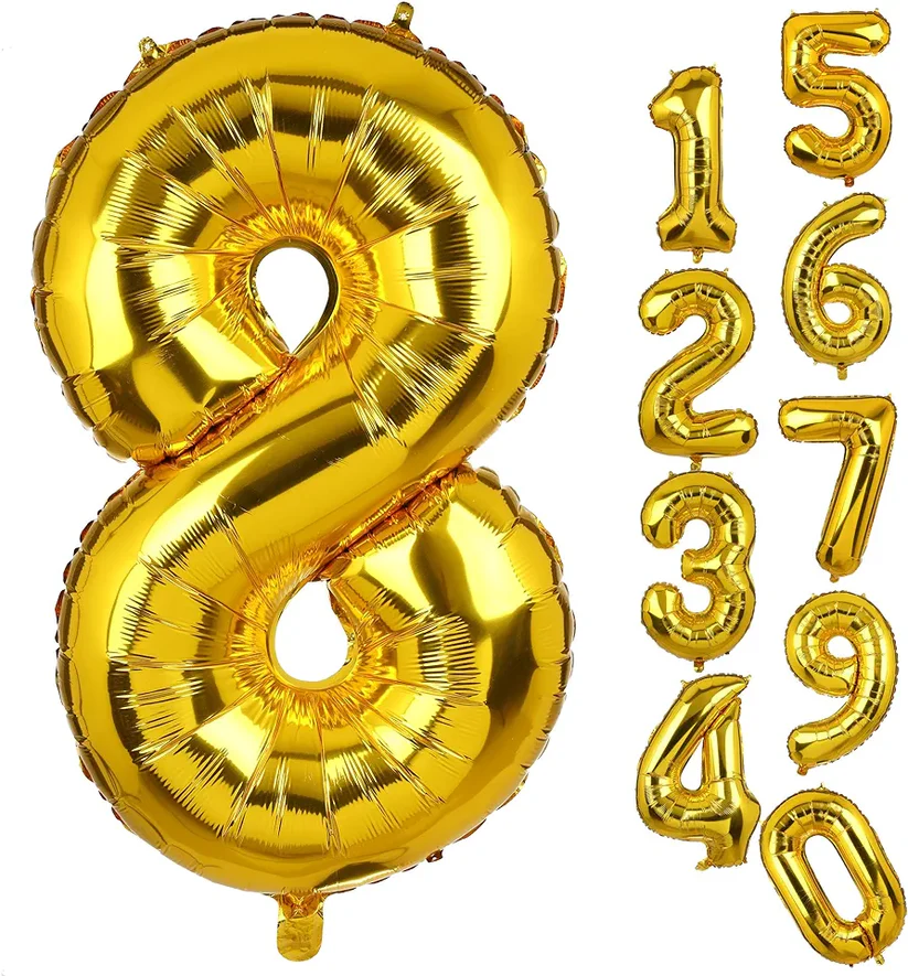 No. 8 16" Foil Balloon Small