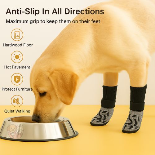 Non-Slip Grip Socks for Dogs – Indoor & Outdoor Paw Protection with Adjustable Straps Non-Slip Grip Socks for Dogs – Indoor & Outdoor Paw Protection with Adjustable Straps
