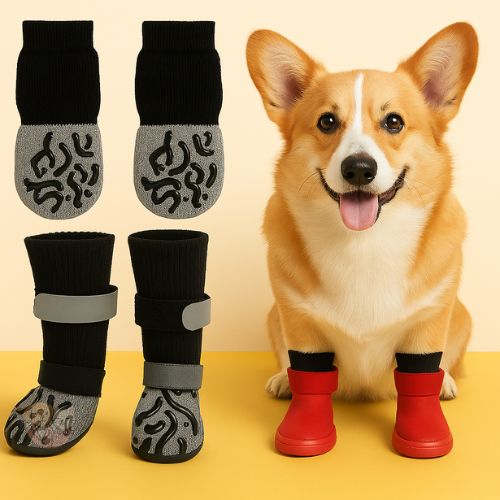 Non-Slip Grip Socks for Dogs – Indoor & Outdoor Paw Protection with Adjustable Straps Non-Slip Grip Socks for Dogs – Indoor & Outdoor Paw Protection with Adjustable Straps