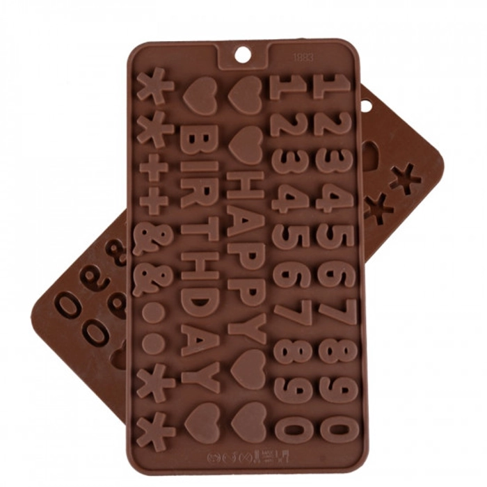 Numbers and Happy Birthday Chocolate Mould Numbers and Happy Birthday Chocolate Mould