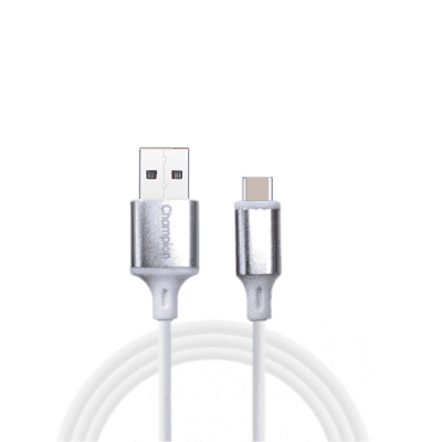 Champion Type-C PVC Silver Metal 3 Amp 1 Mtr Data Cable Series I (White) Champion Type-C PVC Silver Metal 3 Amp 1 Mtr Data Cable Series I (White)