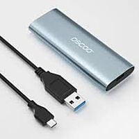 OSCOO M.2 NVME | SATA SSD Enclosure | USB 3.0 | USB-C | Dual Protocol Aluminum Body OSCOO M.2 NVME | SATA SSD Enclosure | USB 3.0 | USB-C | Dual Protocol Aluminum Body