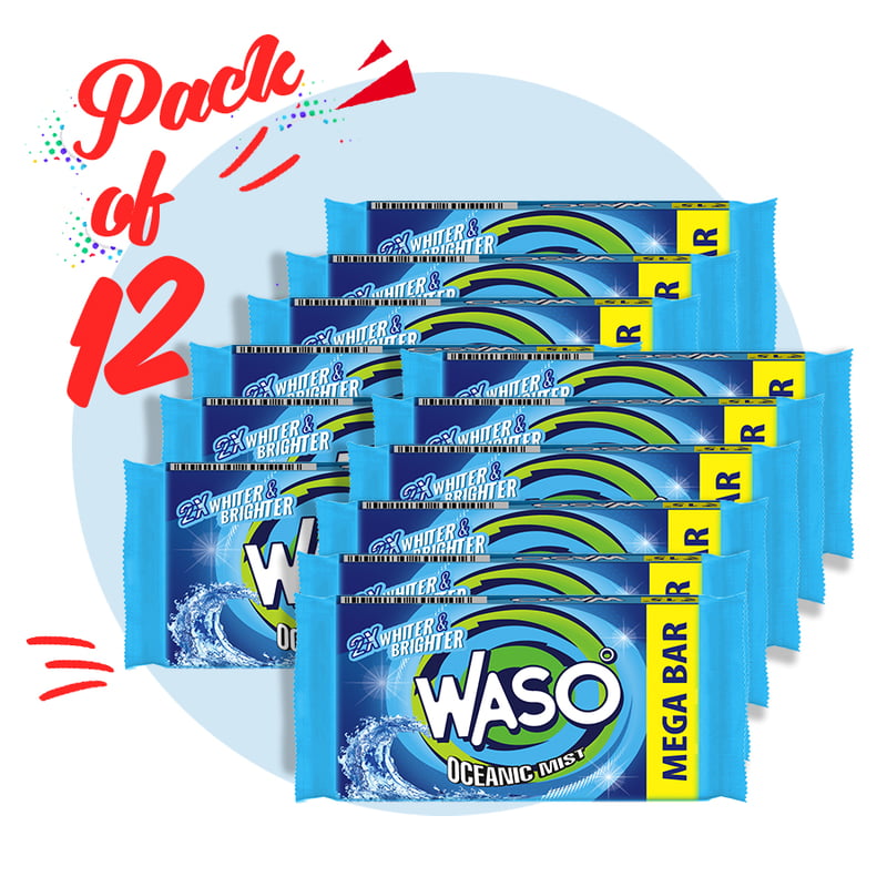 WASO | Oceanic Mist Detergent Cake 250G (Pack of 12) WASO | Oceanic Mist Detergent Cake 250G (Pack of 12)