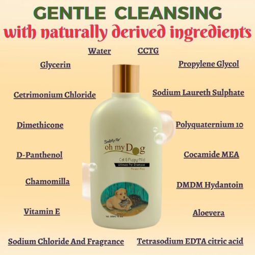 Oh My Dog Mild Shampoo for Cats & Puppies โ Gentle, Tear-Free Formula for Sensitive Skin (500ml) Oh My Dog Mild Shampoo for Cats & Puppies โ Gentle, Tear-Free Formula for Sensitive Skin (500ml)