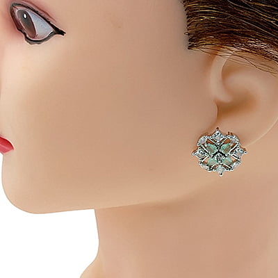 Olive Zirconia American Diamond Stud Earrings