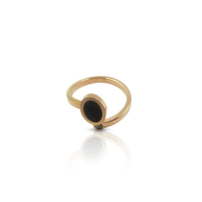 Oval anti-tarnish finger ring Oval anti-tarnish finger ring
