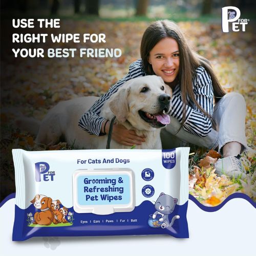 P for PET Grooming Wet Wipes โ Antibacterial & Deodorizing Wipes for Dogs, Cats & All Pets (100 pcs) P for PET Grooming Wet Wipes โ Antibacterial & Deodorizing Wipes for Dogs, Cats & All Pets (100 pcs)