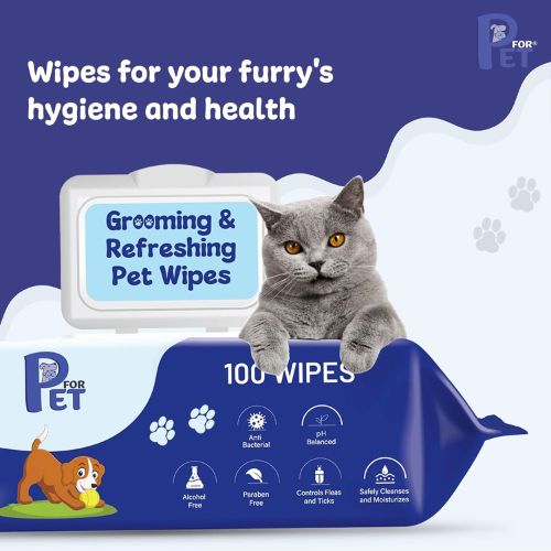 P for PET Grooming Wet Wipes โ Antibacterial & Deodorizing Wipes for Dogs, Cats & All Pets (100 pcs) P for PET Grooming Wet Wipes โ Antibacterial & Deodorizing Wipes for Dogs, Cats & All Pets (100 pcs)
