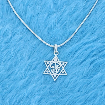 SRIMATHI JEWELLERS OM Pendant | Lord Spiritual OM Star Locket for Men and Women SRIMATHI JEWELLERS OM Pendant | Lord Spiritual OM Star Locket for Men and Women