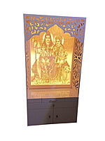 3D Corian Shiv Parivar Puja Mandir With WPC Drawer