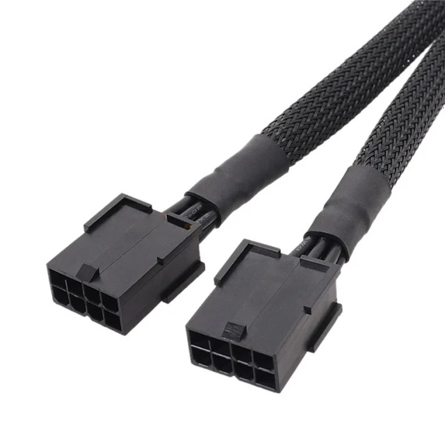 PCIe 5.0 GPU 16 pin (12+4) to PCIe 8 Pin Power Cable (10cm)